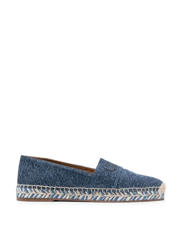 Non-slip shoes for slick trails -CHLOÉ Women's Flat Logo Espadrilles