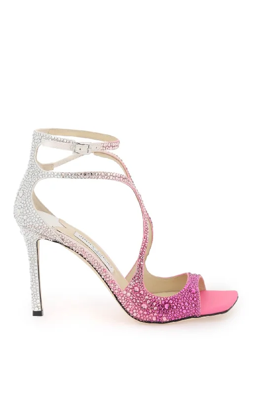 Slip-on high heels for quick nights-Jimmy Choo Azia 95 Pumps With Crystals