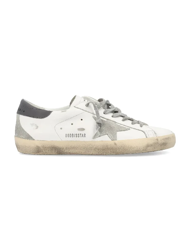 Shoes with lush mesh tops -GOLDEN GOOSE Superstar White Ice & Dark Grey Leather Sneakers