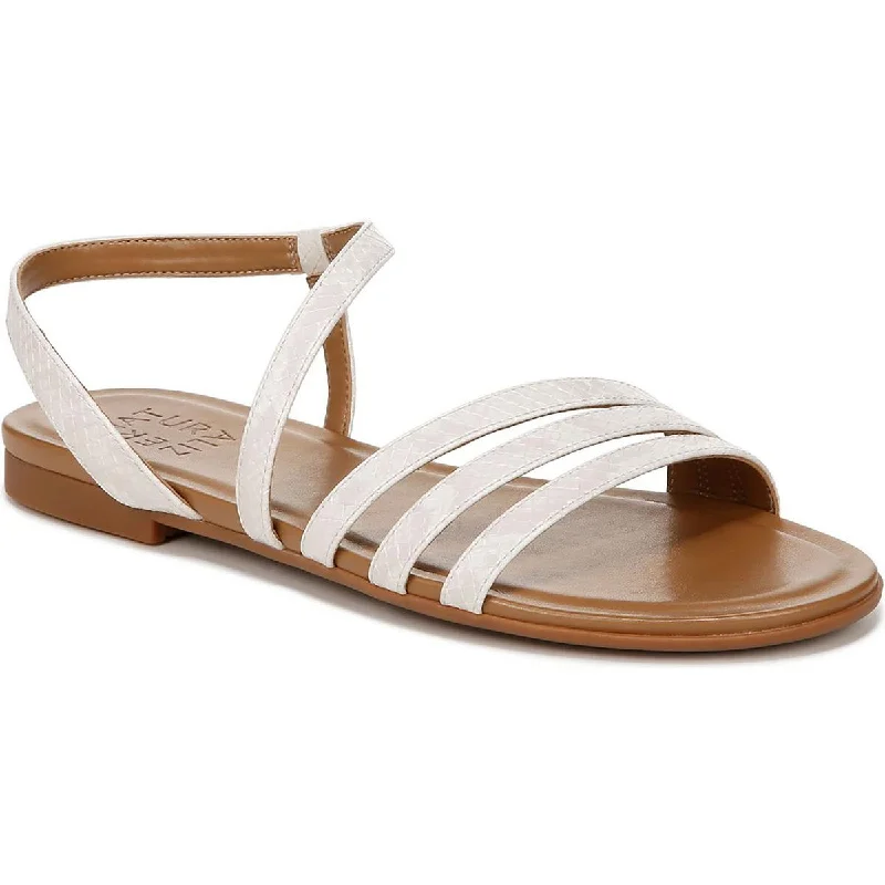 sandals for a beachy vibe-Naturalizer Womens SALMA Faux Leather Strappy Flatform Sandals