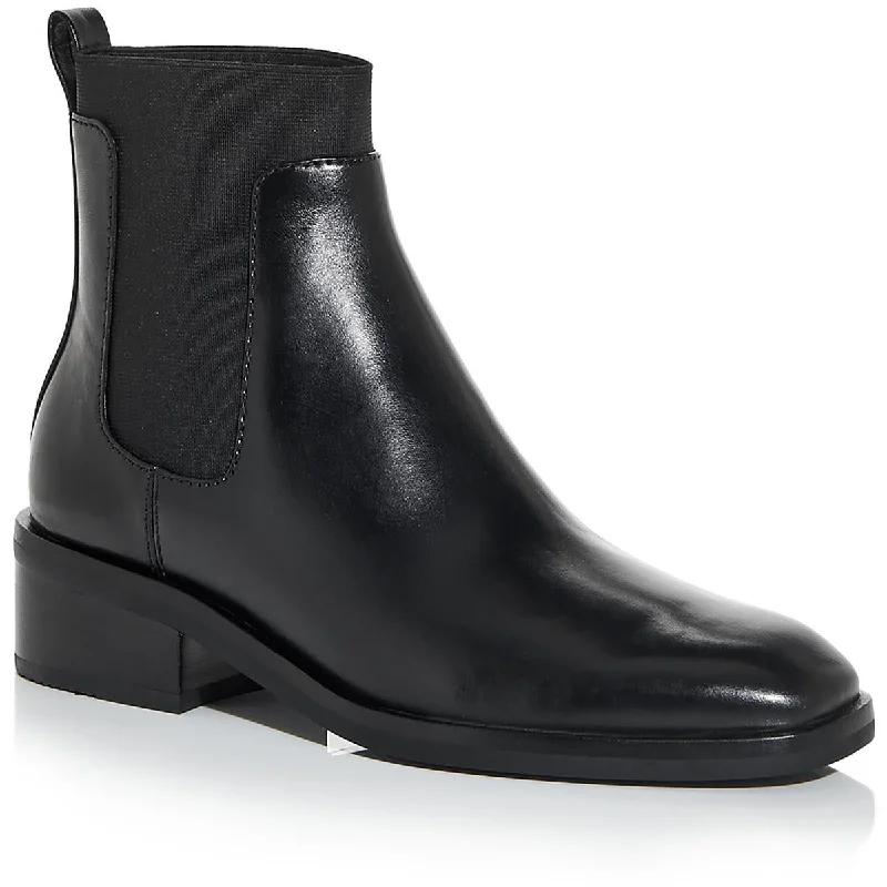 Boots with plush heel padding -3.1 Phillip Lim Womens Alexa Leather Pull On Chelsea Boots