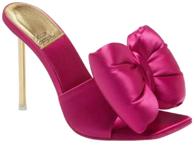 Stylish high heels for city nights-Jeffrey Campbell: Bow-Down in Fuchsia