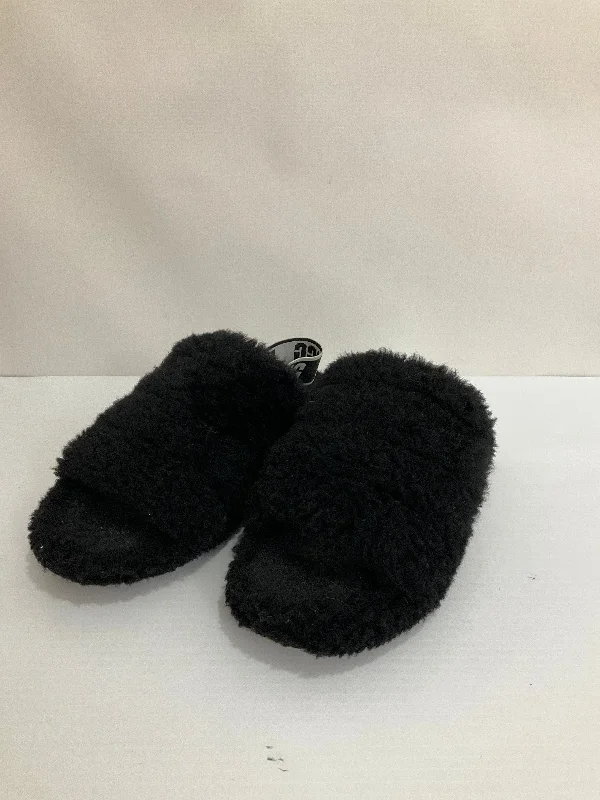 Slippers with worn knit -Slippers By Ugg In Black