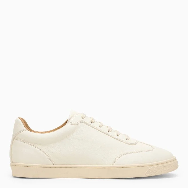 Shoes with neat flair -BRUNELLO CUCINELLI Low Top Leather Trainer for Men