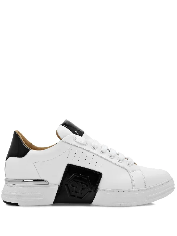 Shoes with vivid soles -PHILIPP PLEIN Hexagon Low-Top Sneakers for Men