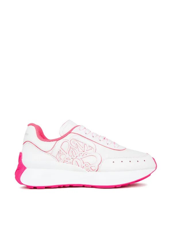 Dark shoes for subtle runs -ALEXANDER MCQUEEN Sprint Runner Oversized Women's Sneakers