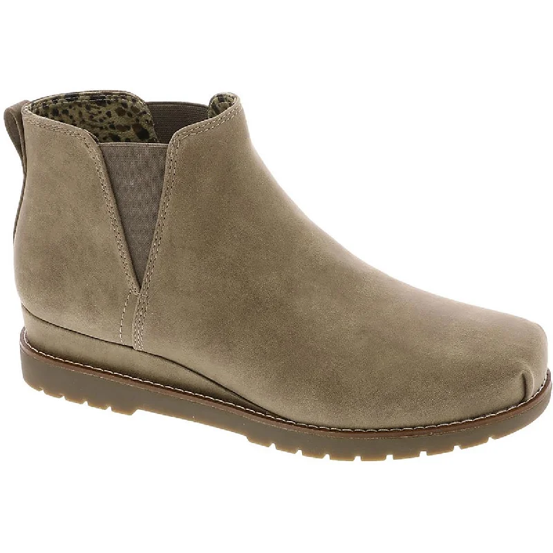 Boots with anti-skid heel textures -BOBS From Skechers Womens Memory Foam Chelsea Boots