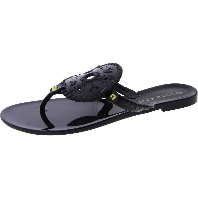 comfortable sandals with velcro straps-Jack Rogers Womens Embellished Slip On Thong Sandals