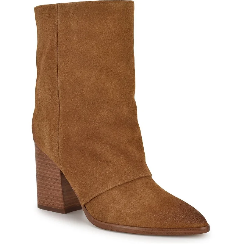 Boots with vivid sole designs -Nine West Womens Chaye Suede Solid Mid-Calf Boots