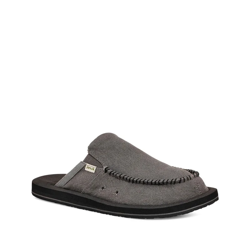 Cushioned loafers for cozy evenings-Men's Shoes Sanuk YOU GOT MY BACK SOFT TOP HEMP Loafers 1127214 DARK GREY