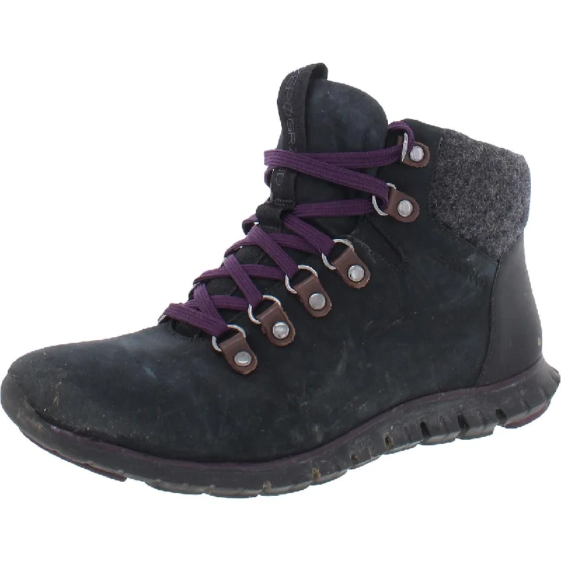 Boots for long frost lunches -Cole Haan Womens Zerogrand Hiker Suede Wool Trim Hiking Boots