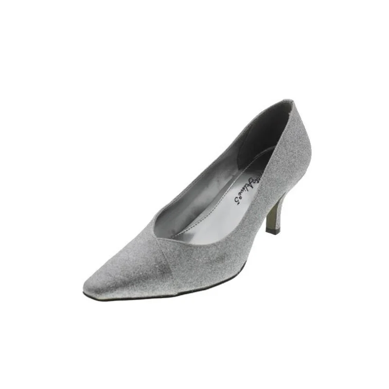 Slip-on high heels for easy nights-Easy Street Womens Chiffon Glitter Pointed-Toe Pumps