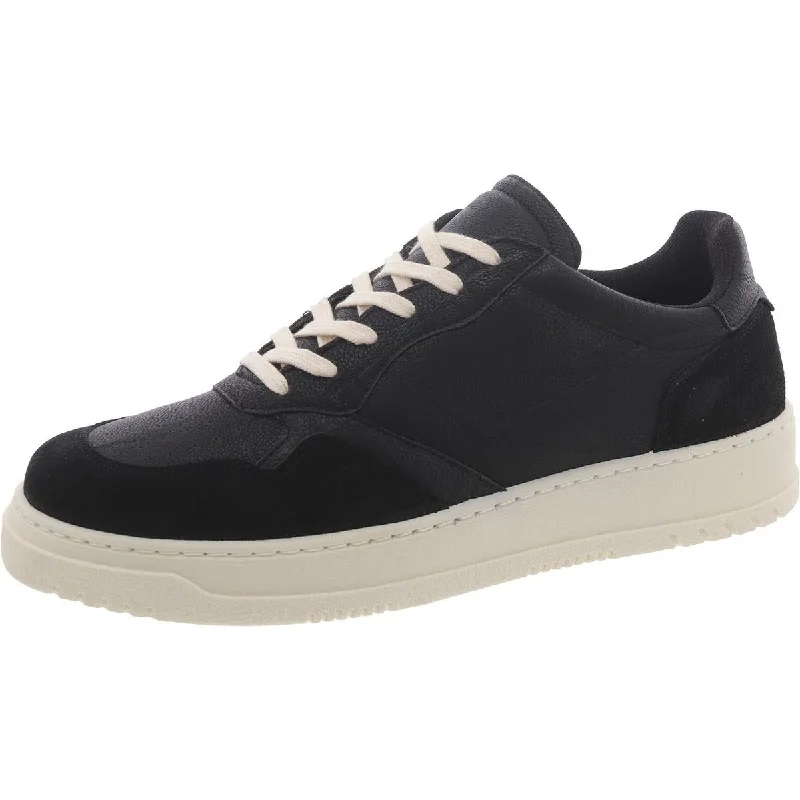 Shoes for slow runs -Steve Madden Mens Barker Faux Leather Lace-Up Casual And Fashion Sneakers