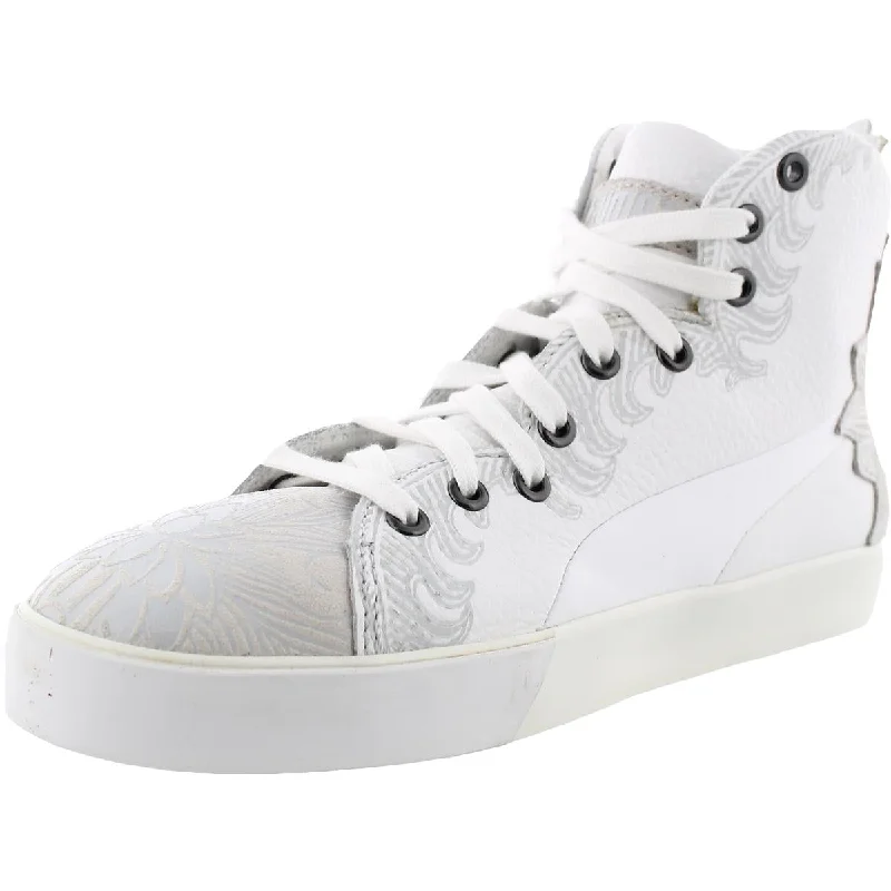 Shoes for slow runs -Puma Womens Rudolph Dassler Leather Lifestyle High-Top Sneakers