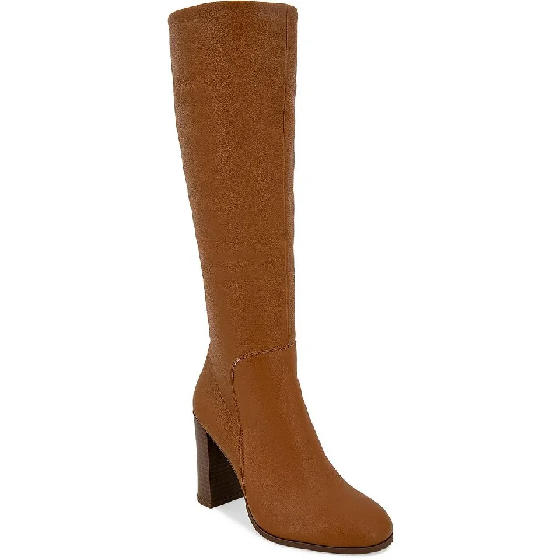 Boots with odor-resistant linings -Kenneth Cole Womens JUSTIN LEATHER TALL Knee-High Boots