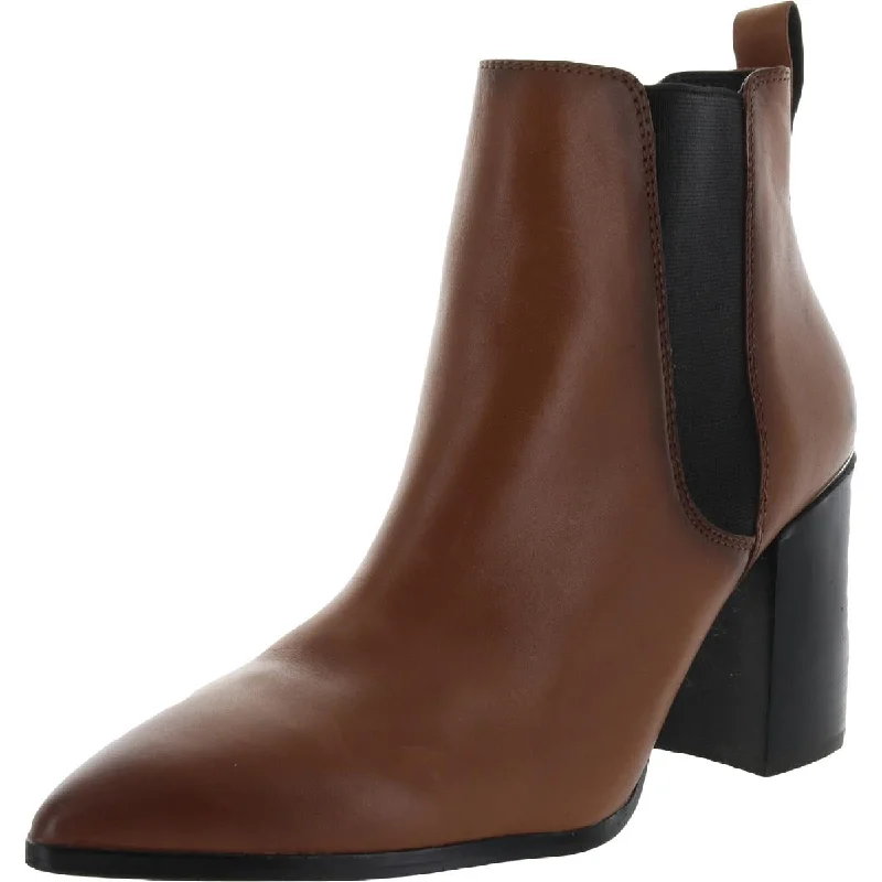 Boots with comfy heel linings -Steve Madden Womens Knoxi Pull On Block Heel Chelsea Boots