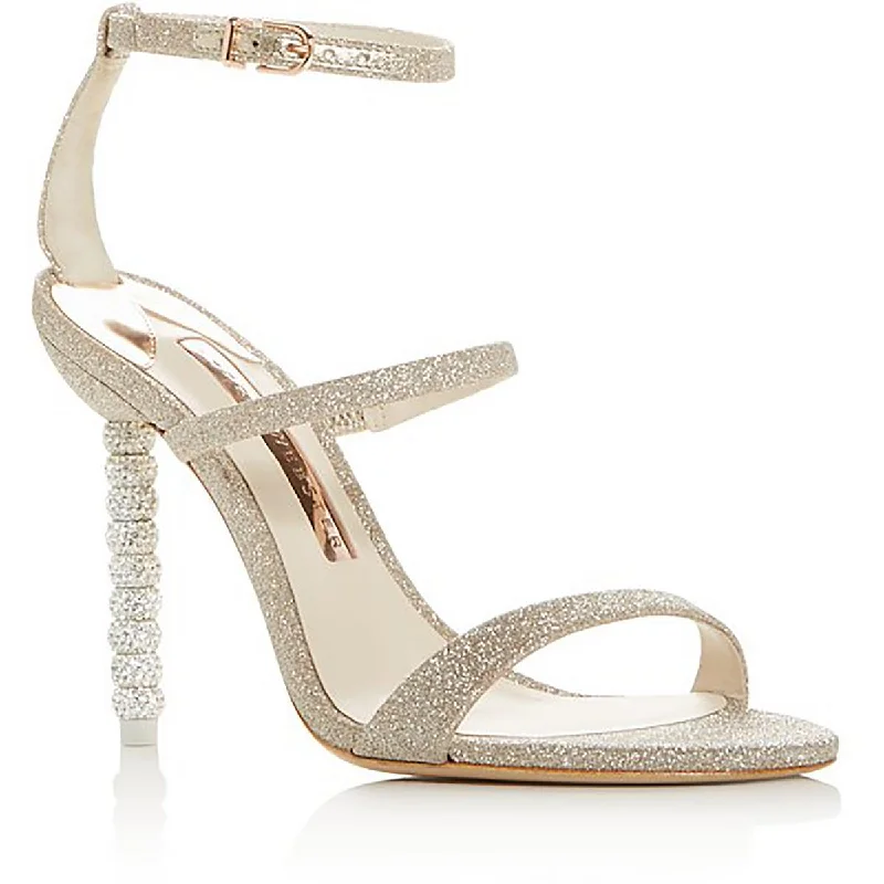 sandals with cross straps-Sophia Webster Womens Gold Rosalind Leather Open Toe Ankle Strap