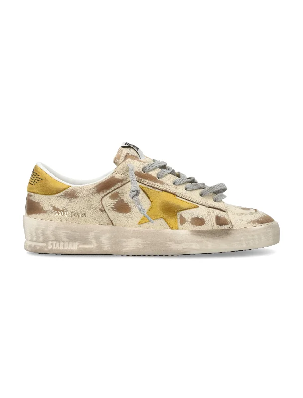 Shoes for eco vibes -GOLDEN GOOSE Stardan Honey Beige Leather Sneakers