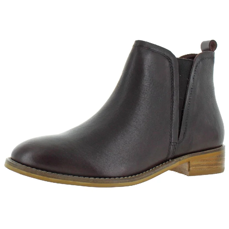 Boots for outdoor frost vibes -Crevo Evelyne Women's Leather Memory Foam Stacked Heel Chelsea Ankle Bootie