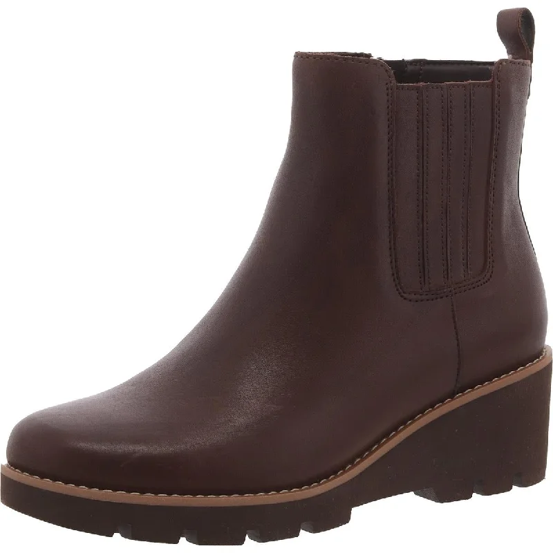 Boots for stylish frost vibes -Vionic Womens Uptown Sur Wedges Leather Mid-Calf Boots