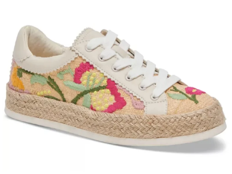 Cheap shoes for thrifty laps -Dolce Vita: Azalia in Floral Multi Raffia