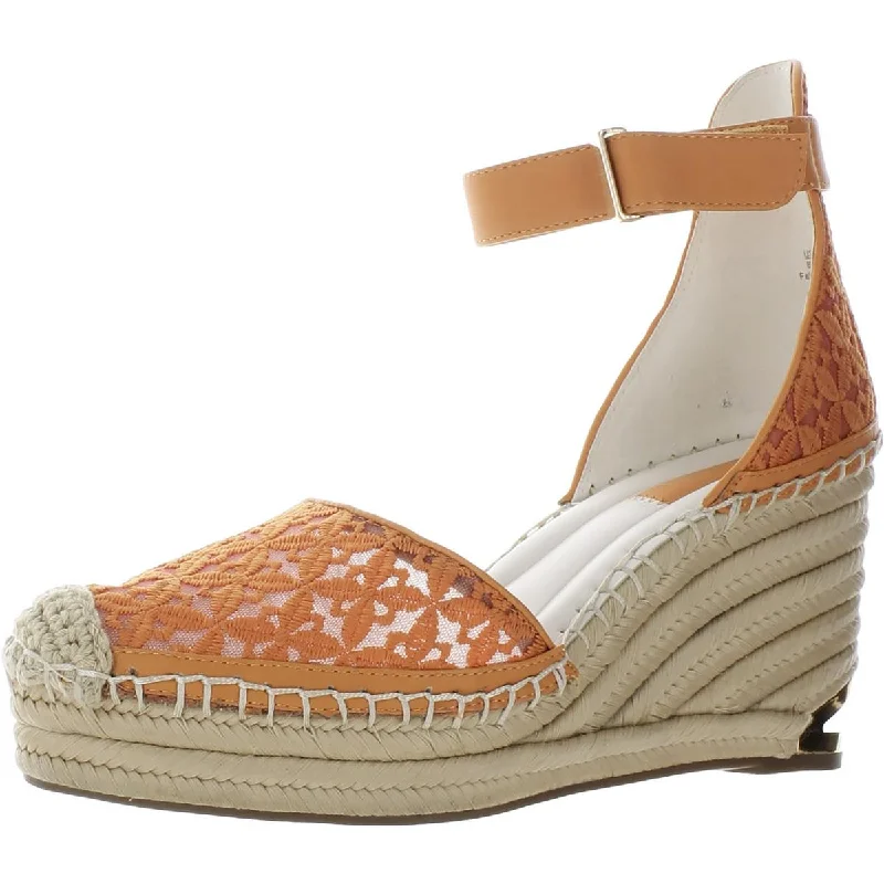 sandals with embellished straps for extra flair-Franco Sarto Womens Marsha Faux Leather Closed Toe Wedge Sandals