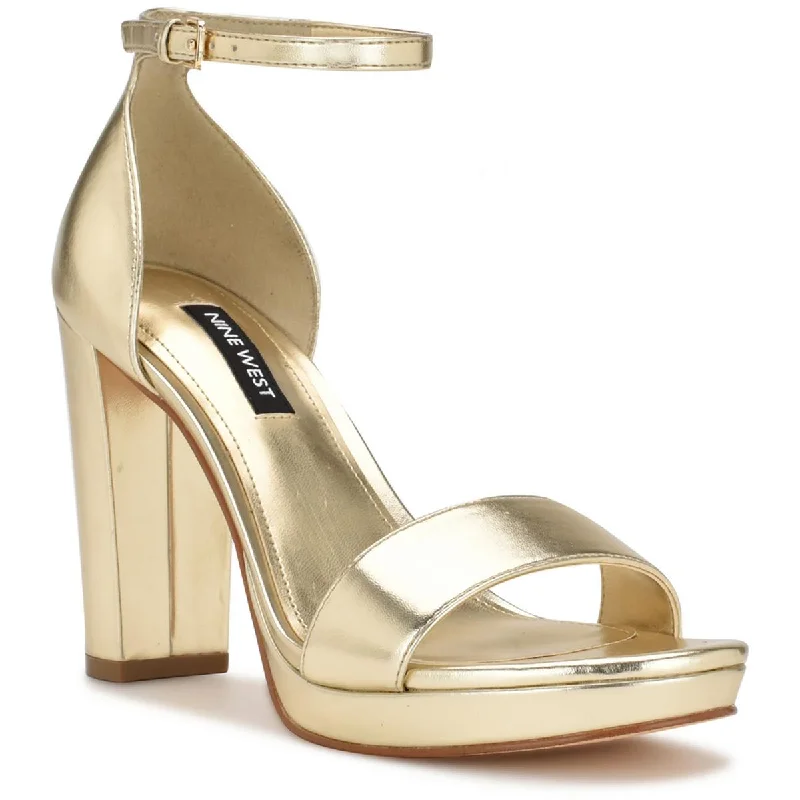 sandals with versatile neutral colors-Nine West Womens Elope Padded Insole Platform Heels