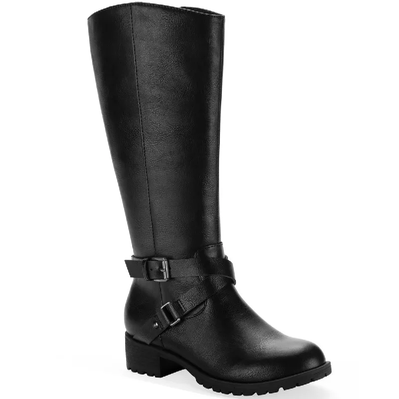 Boots for men with sole strain -INC Womens Marliee Faux Leather Mid-Calf Boots