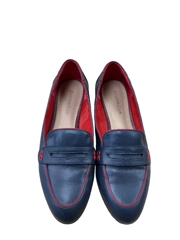 Flats for meadow afternoon walks -Shoes Flats By Charter Club In Blue & Red, Size: 7.5