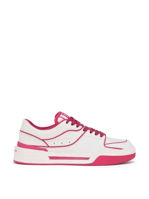 Shoes with smooth weave finish -DOLCE & GABBANA New Rome Logo Women's Sneaker