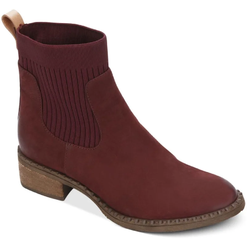 Boots with muted charcoal hues -Gentle Souls by Kenneth Cole Womens Best Mixed Media Pebbled Chelsea Boots