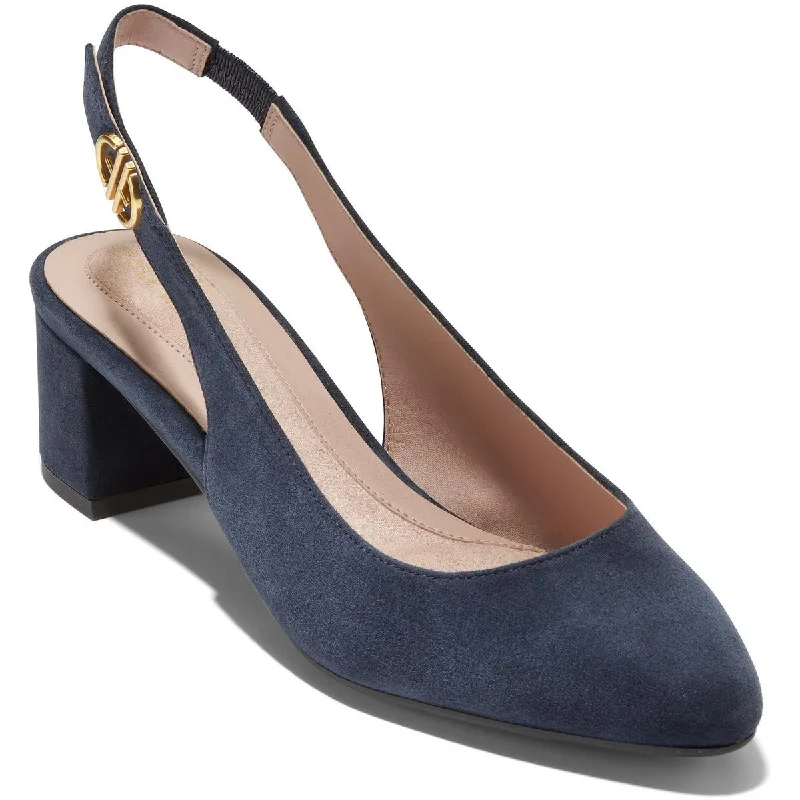 Affordable high heels for budget nights-Go-to Womens Suede Slingback Pumps