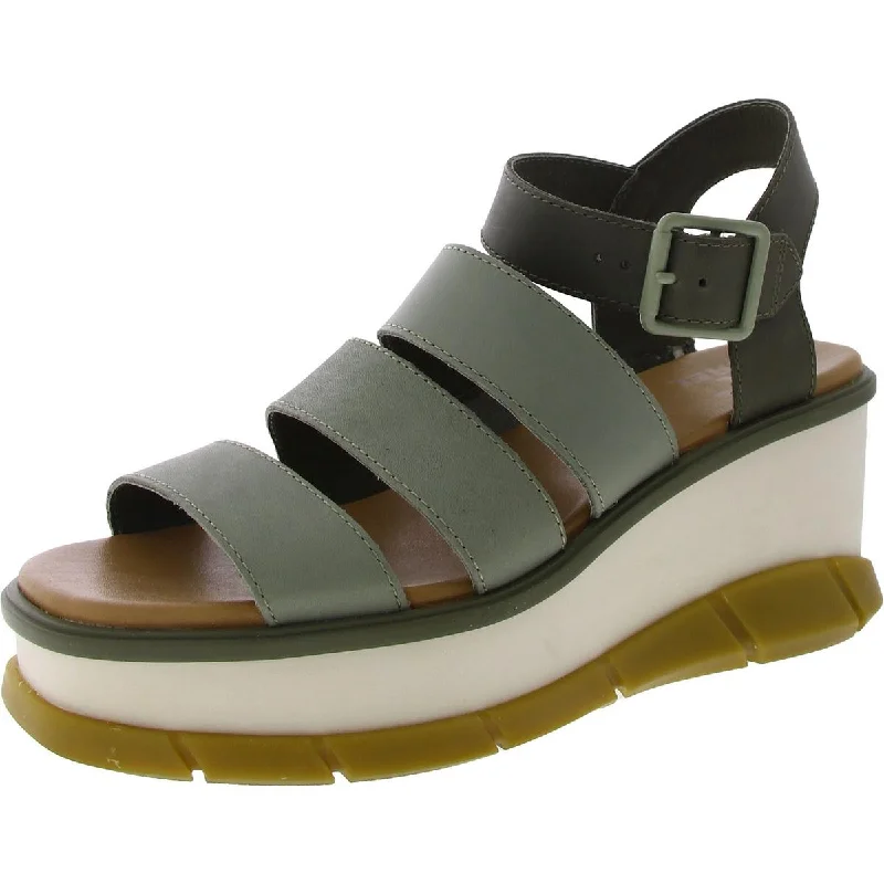 sandals with trendy straps for every outfit-Sorel Womens Joanie lll Leather Peep Toe Wedge Sandals