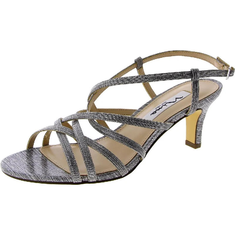 sandals with versatile neutral colors-Nina Womens Evening Criss-Cross Slingback Sandals