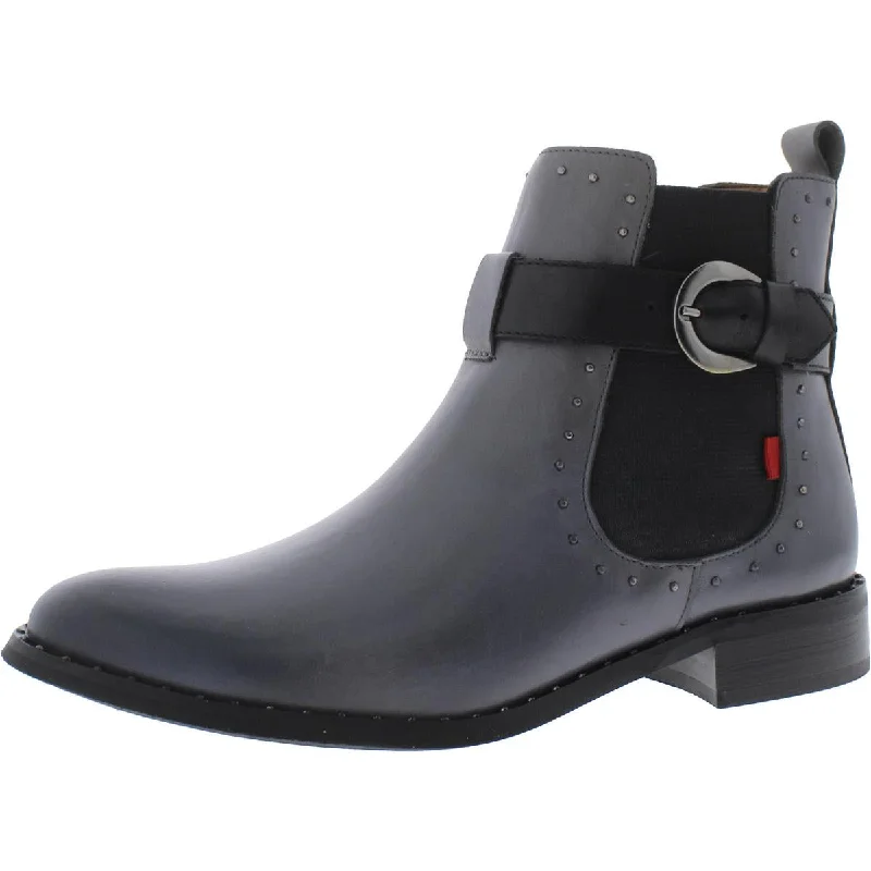 Boots for festive frost evenings -Marc Joseph Womens Bridge St Leather Studded Chelsea Boots