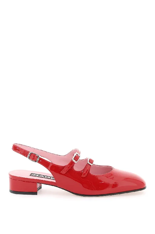 Cushioned high heels for cozy steps-Carel Women's Patent Leather Pêche Slingback Mary Jane