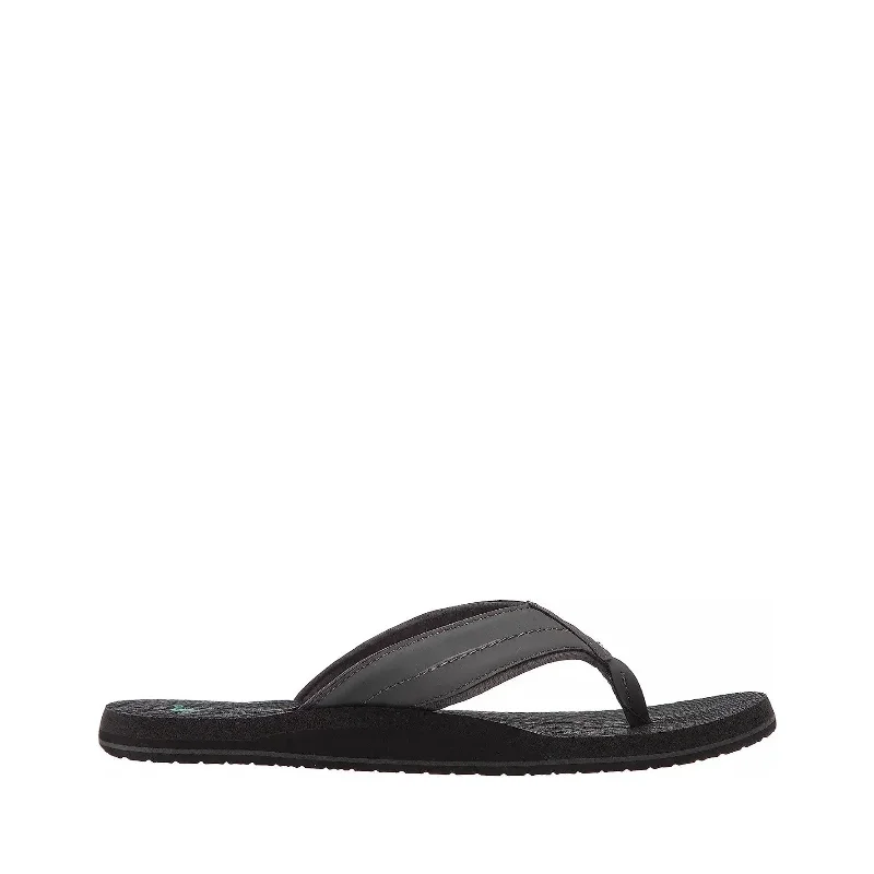 casual sandals for day trips-Men's Shoes Sanuk BEER COZY 2 Casual Flip Flop Sandals SMS10868 CHARCOAL