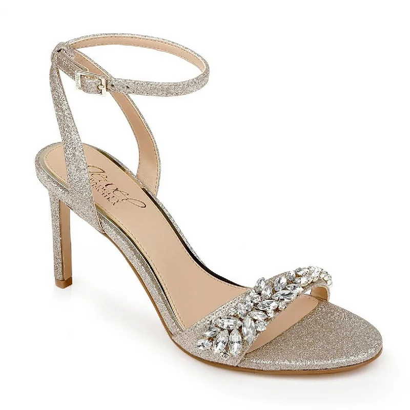 sandals with platform sole-Jewel Badgley Mischka Womens Dallyce Heels Pump Slingback Heels