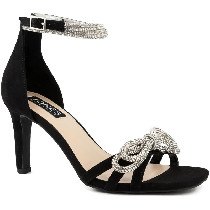 Stylish high heels for city nights-Jones New York Womens Tarrie Faux Suede Open Toe Pumps