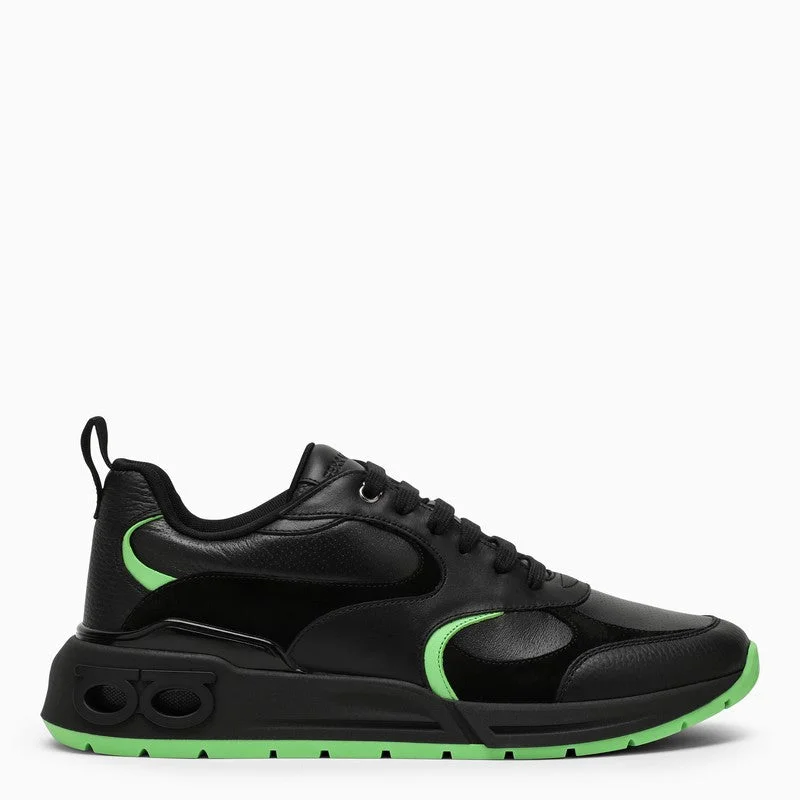 Shoes with gym chats -Ferragamo Low Neon Green Trainer for Men