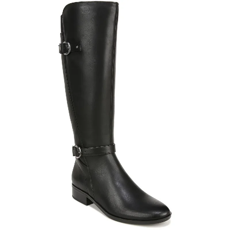 Boots with light heel cushioning -Naturalizer Womens Sahara Faux Leather Knee-High Boots