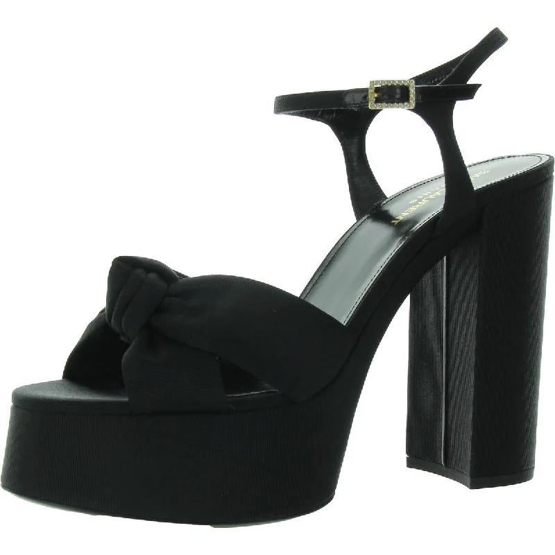 Premium high heels for elegant nights-Womens Platform Ankle Strap Platform Heels