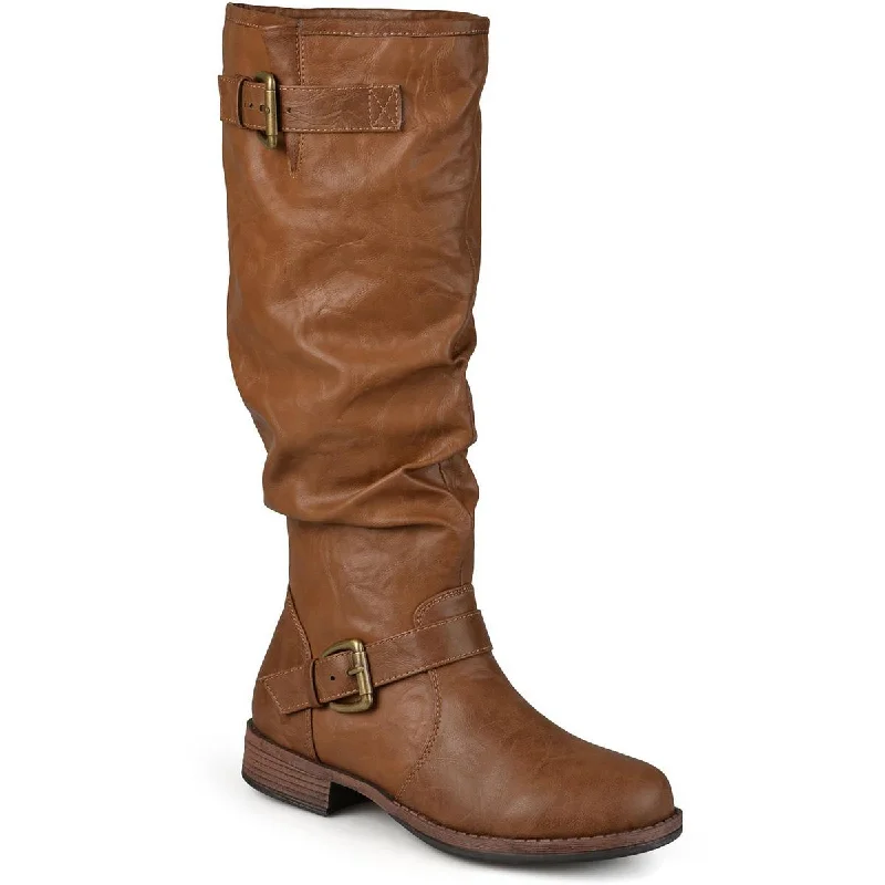 Boots for daily frost grace -Journee Collection Womens Stormy  Pull On Zipper Mid-Calf Boots