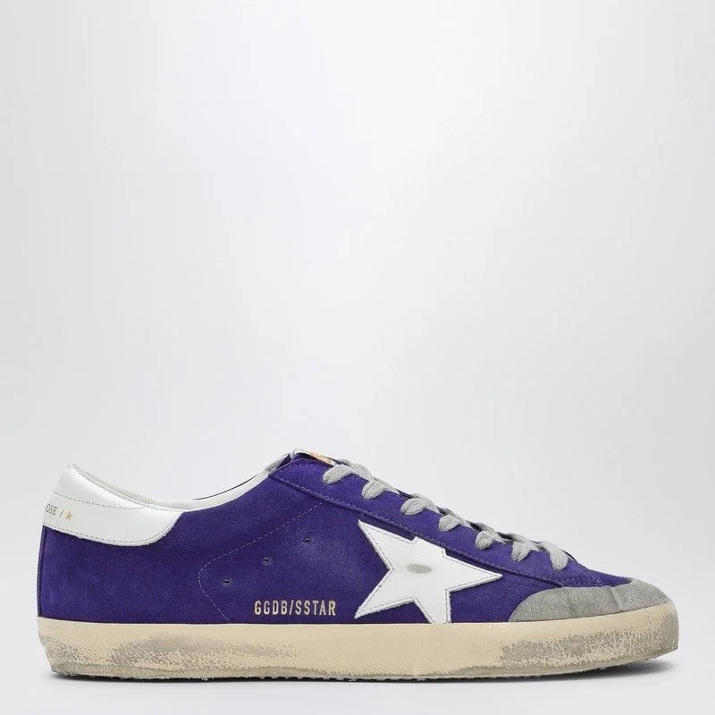 Bulk shoes for cheap resale -GOLDEN GOOSE Super-Star Men's Sneaker - Iris/White/Grey Colorway