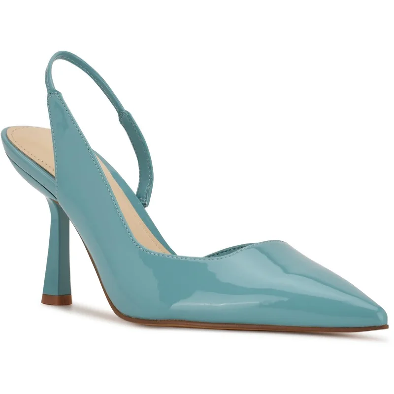 Slip-on high heels for easy evenings-Nine West Womens Mollie  Pumps Dressy Slingback Heels