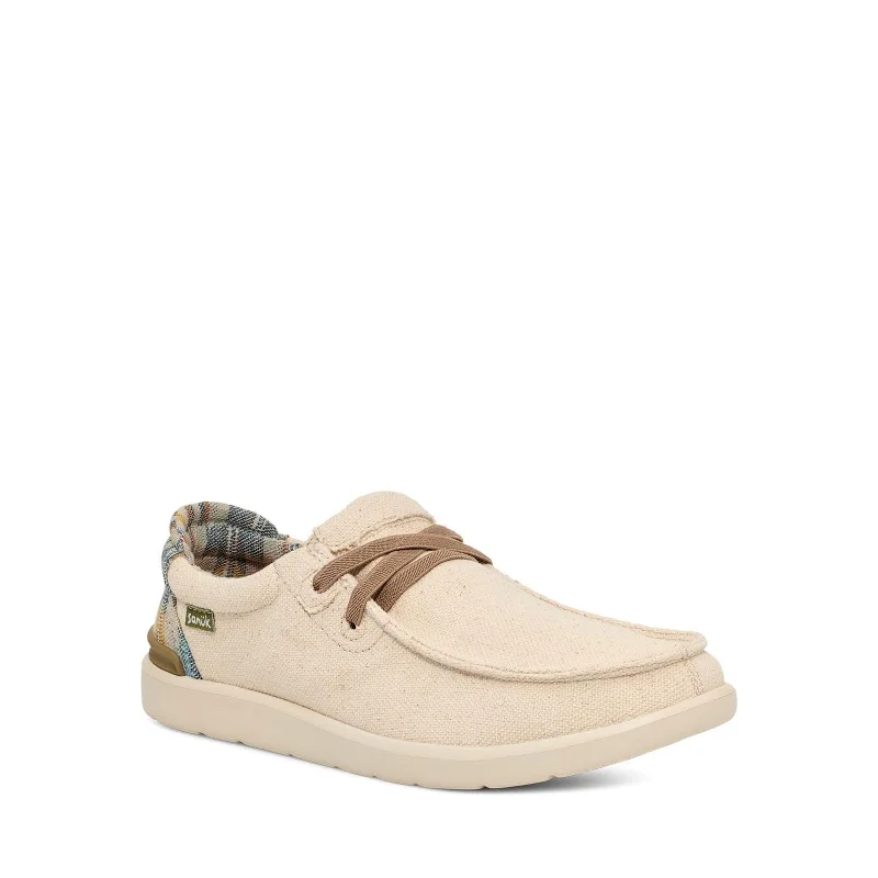 Stylish loafers for urban nights-Men's Shoes Sanuk SHAKA LITE 2 SL Casual Slip On Loafers 1152135 CREAM NATURAL