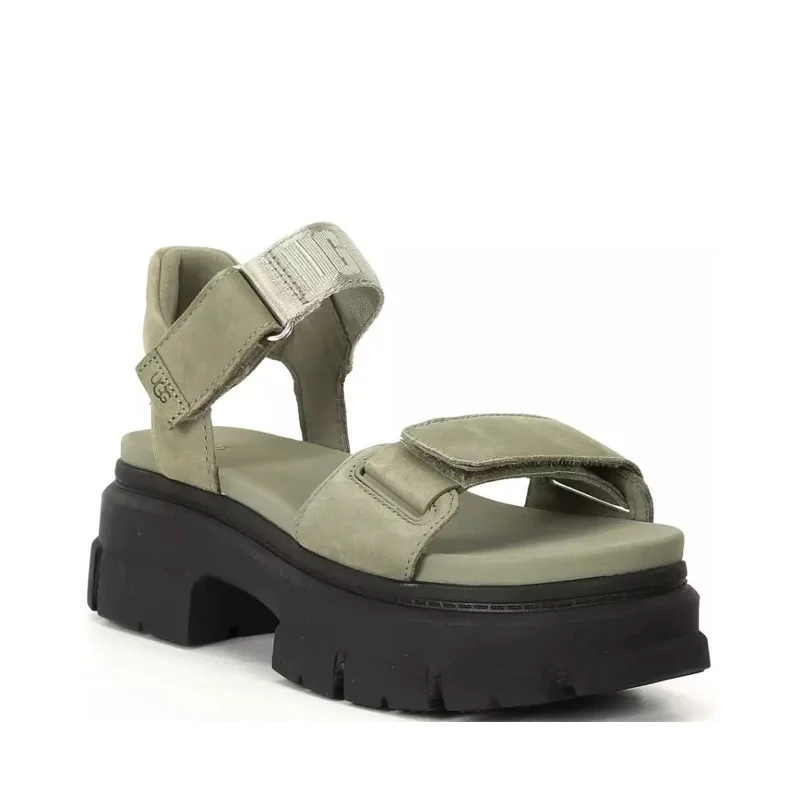 sandals for a relaxed beachside look-Women's Shoes UGG ASHTON ANKLE Nubuck Platform Sandals 1136764 SHADED CLOVER