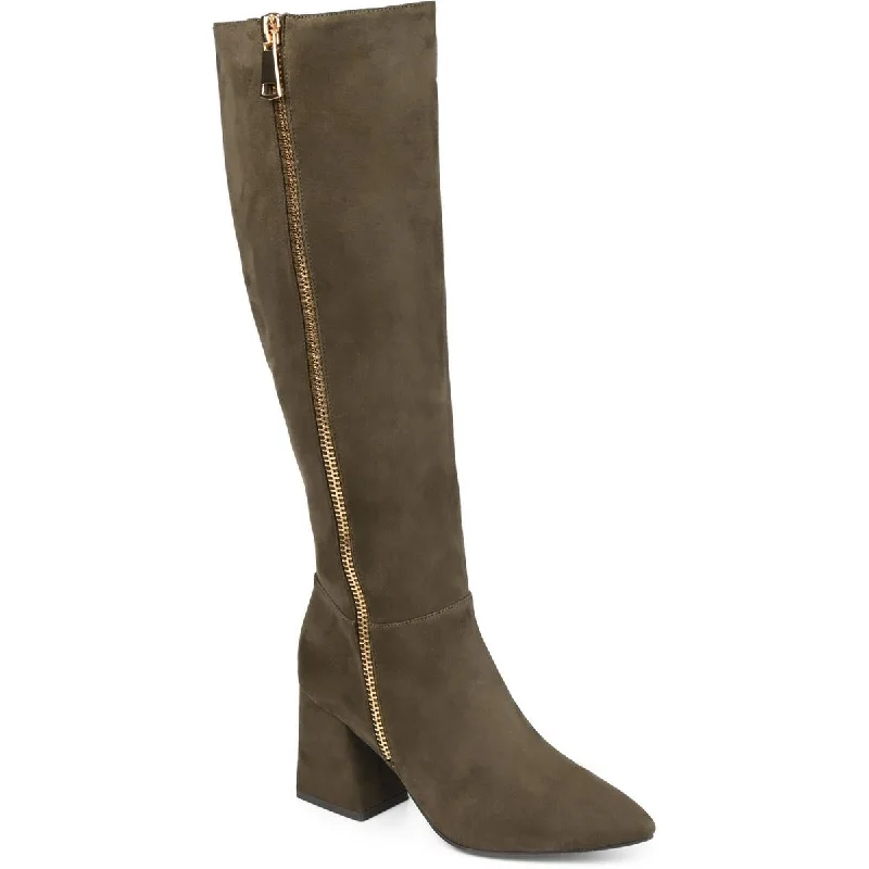 Boots for casual snow strolls -Journee Collection Womens IDINNA Vegan Leather Knee-High Boots