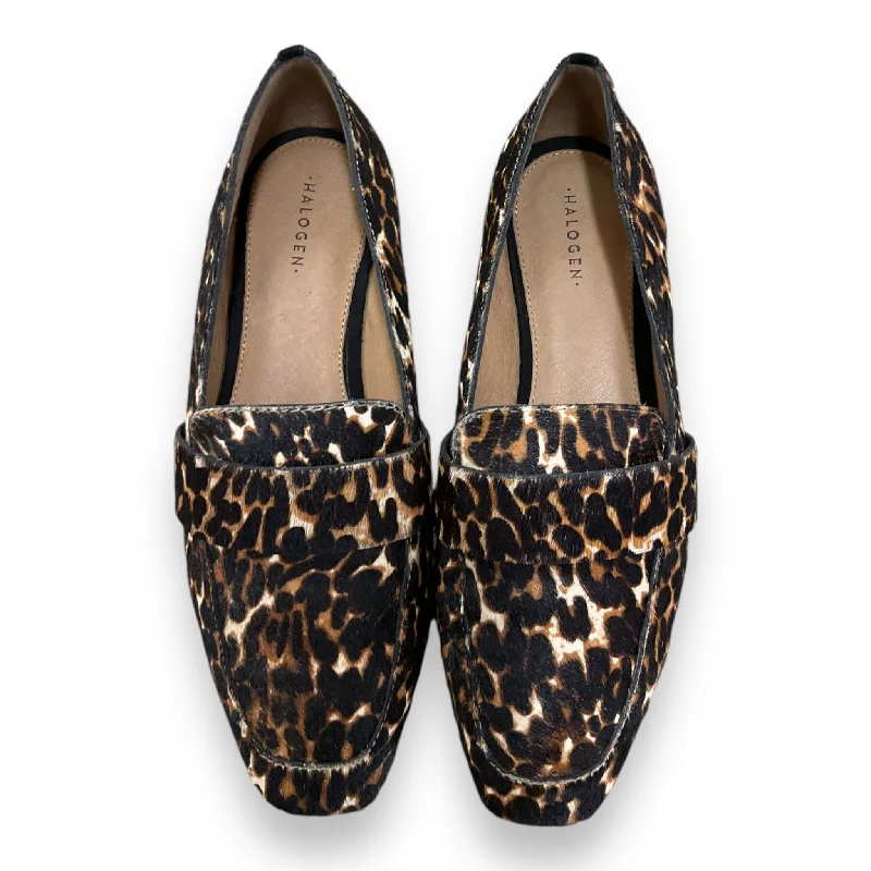 Flats with wispy midsoles -Shoes Flats By Halogen In Leopard Print, Size: 7