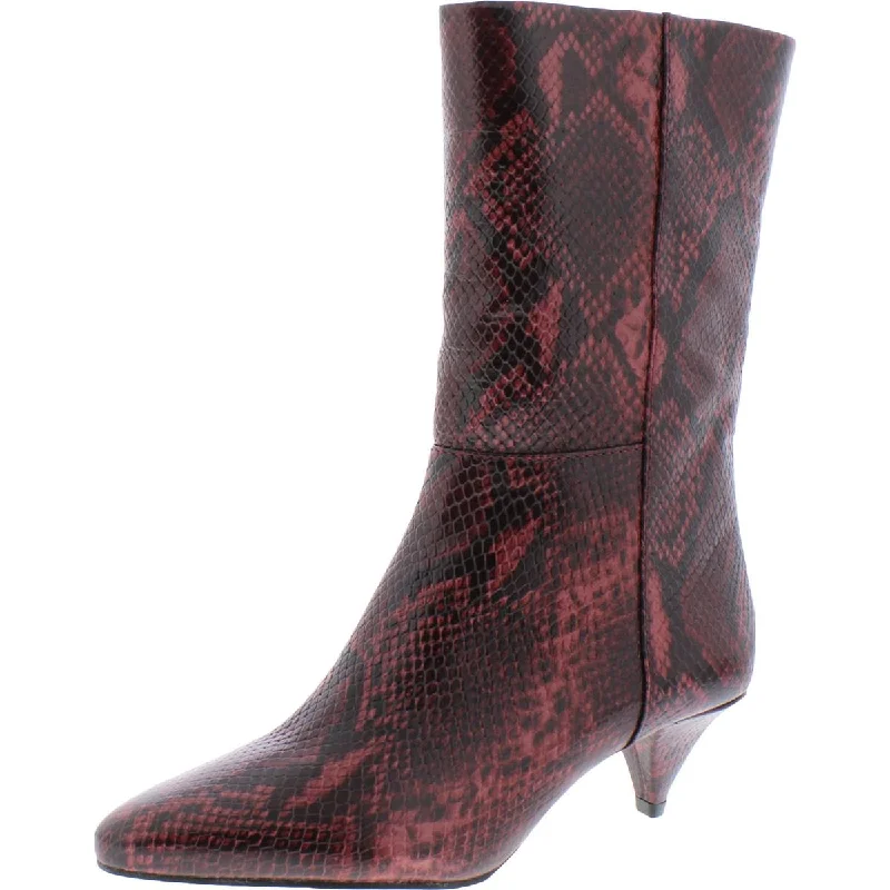 Boots with cushy sole padding -Vince Camuto Womens Rastel Solid Embossed Mid-Calf Boots